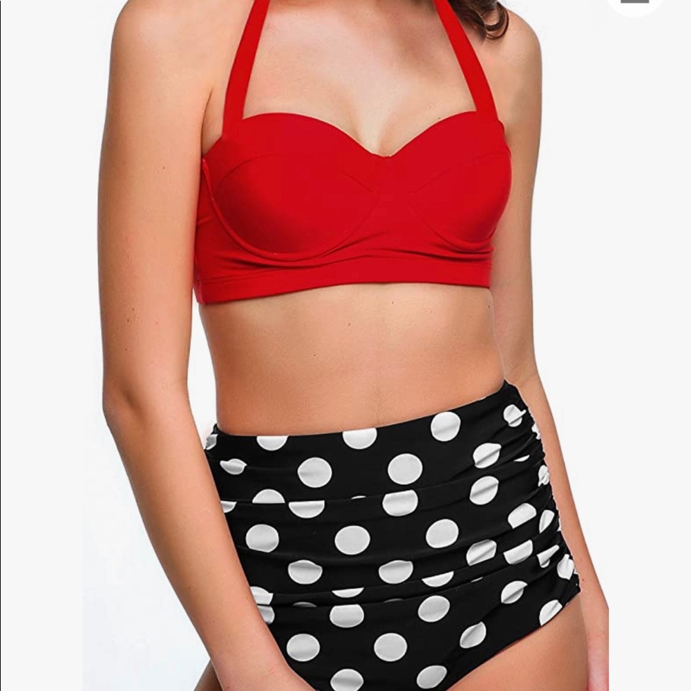 Two piece, high waisted swimsuit